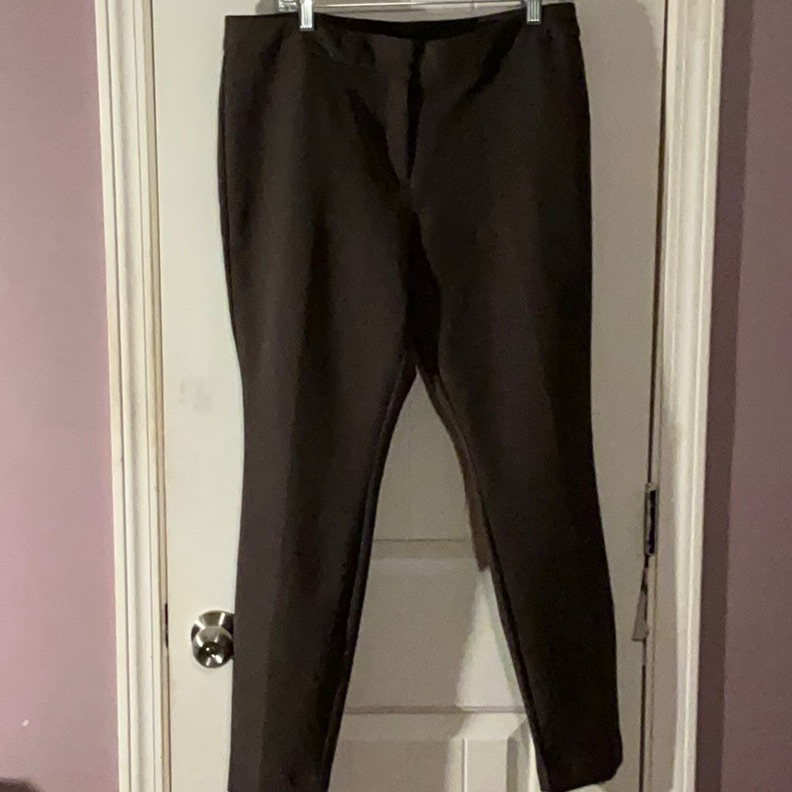Worthington Dark Olive Slim Leg Women Stretch Pants Sz12 New